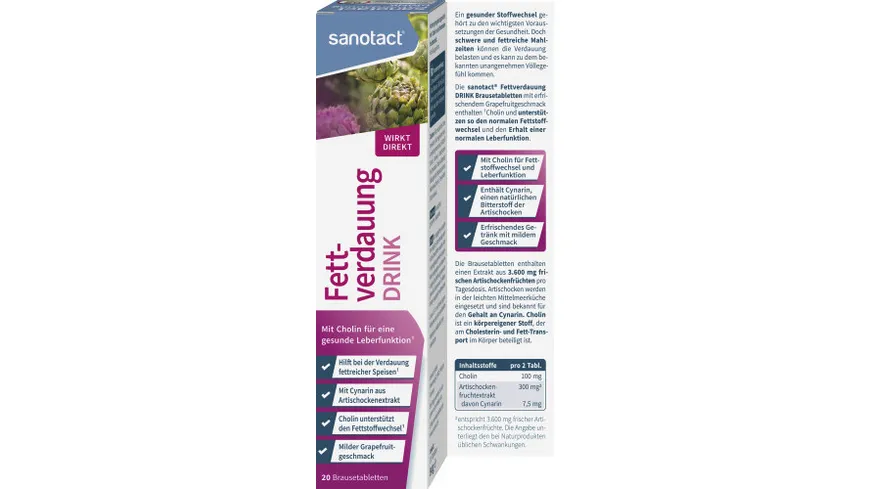 sanotact Fettverdauung Drink