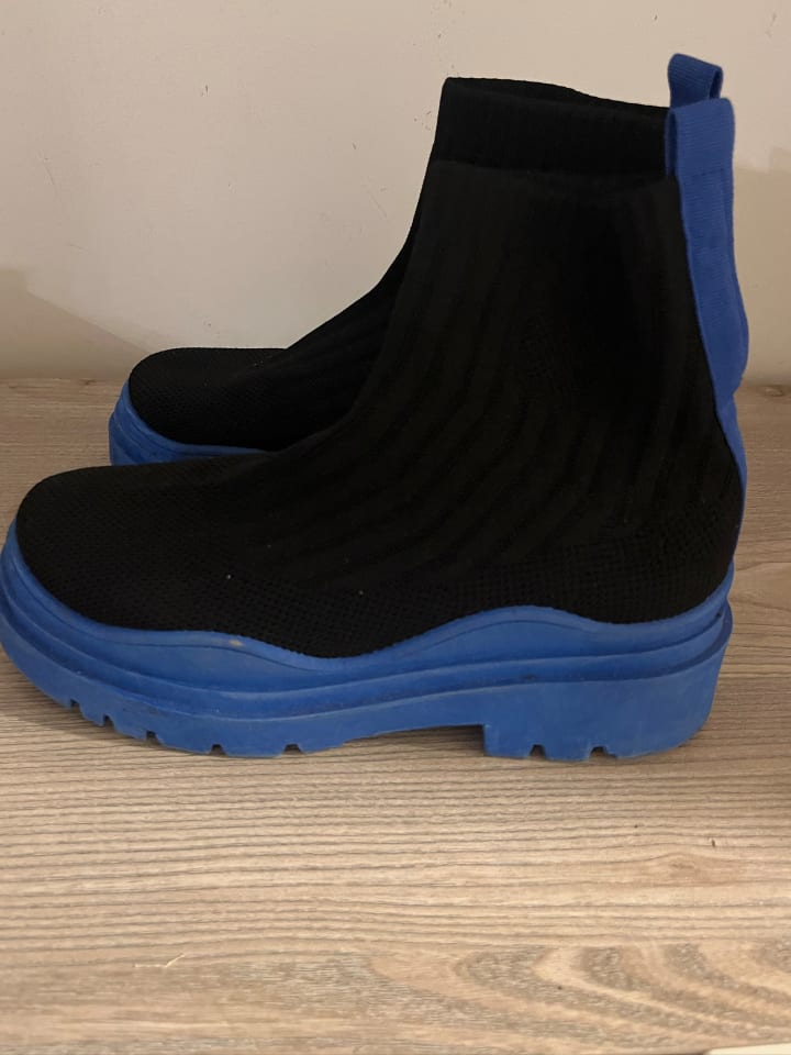 La Bottine Souriante Boots in Schwarz/ Blau günstig kaufen 37
