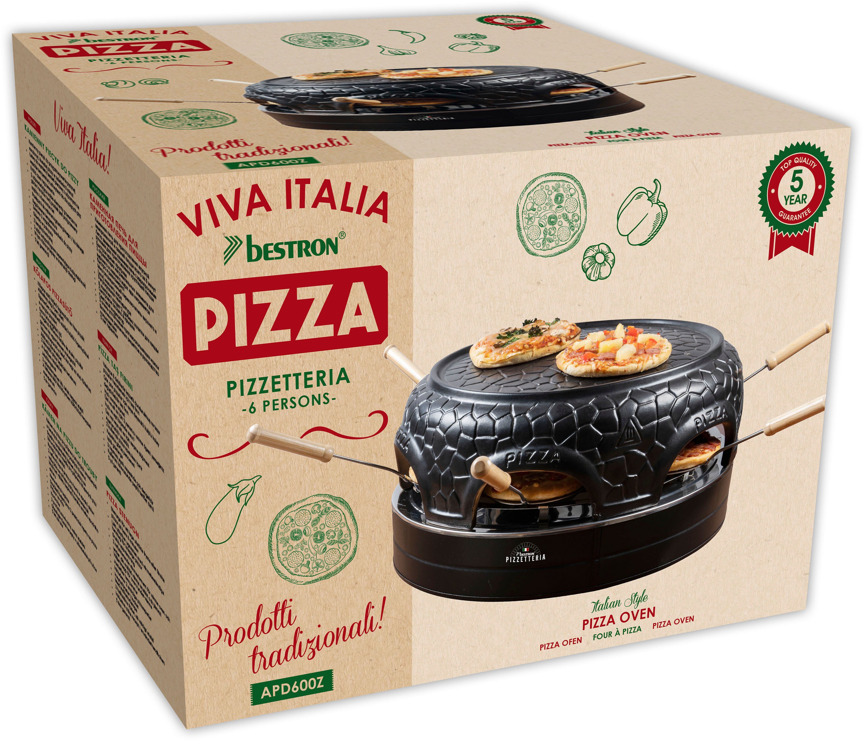 bestron Pizzaofen APD600Z