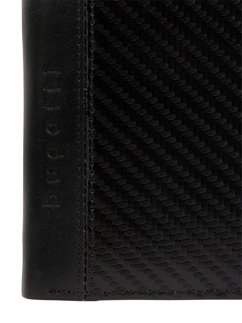 Portemonnaie aus Leder Modell 'Comet' - RFID-blocking in schwarz