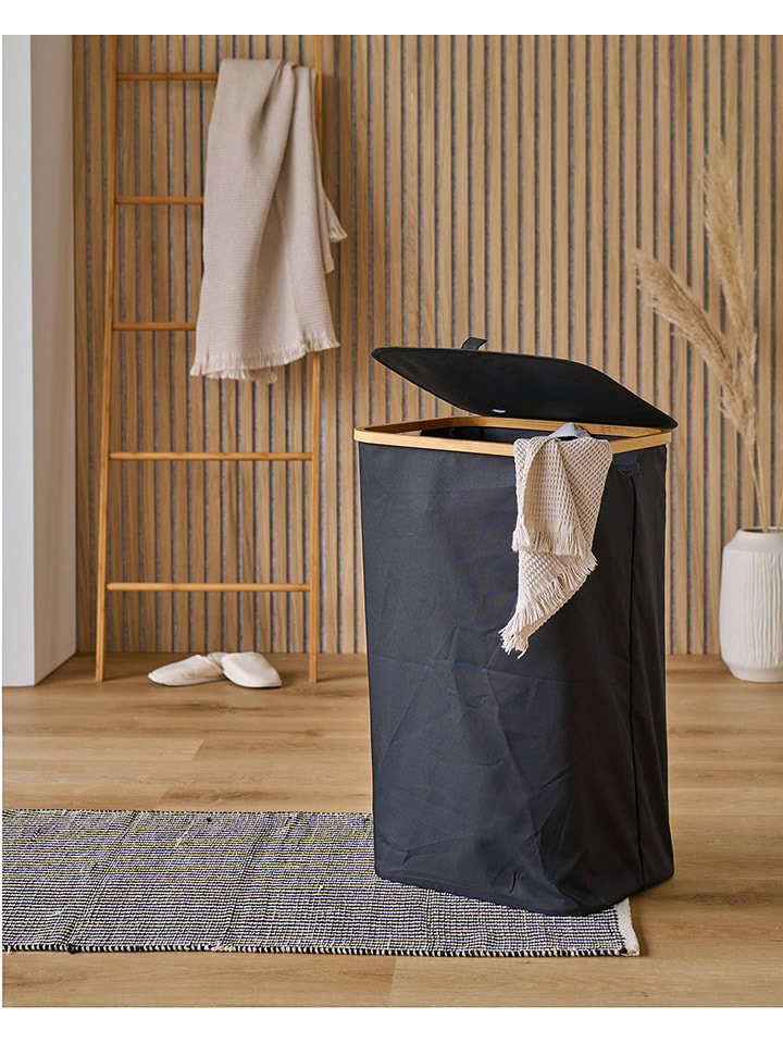 Zeller Wäschesammler in Schwarz - (B)41 x (H)69 x (T)34 cm günstig kaufen onesize
