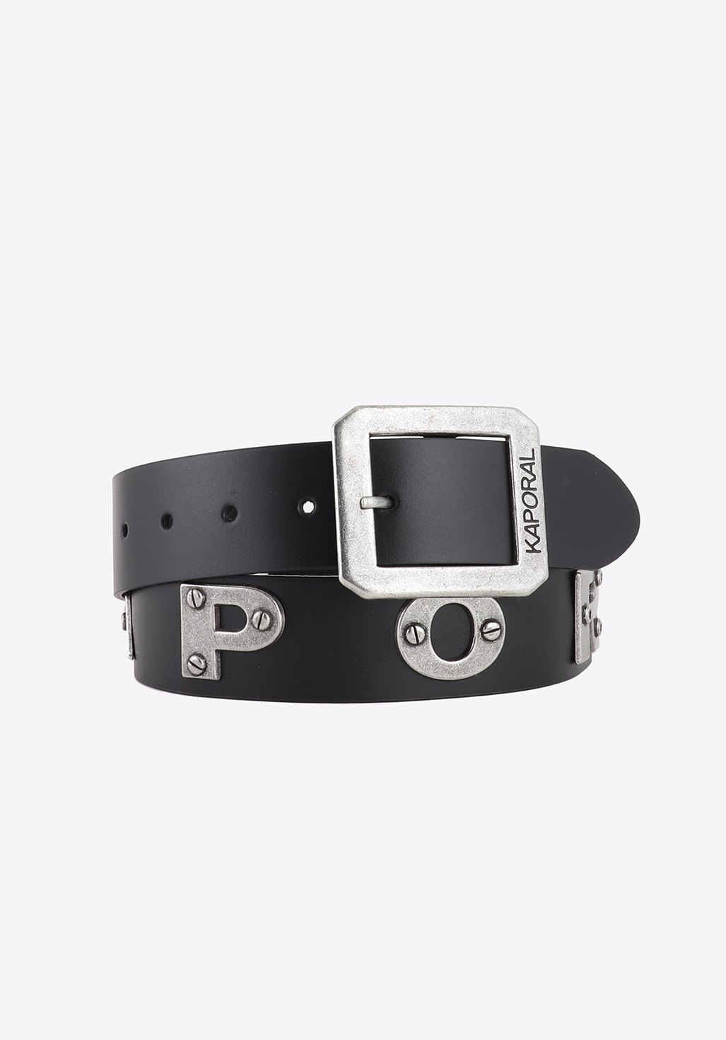 BOLDY  Ceinture en cuir noir Femme