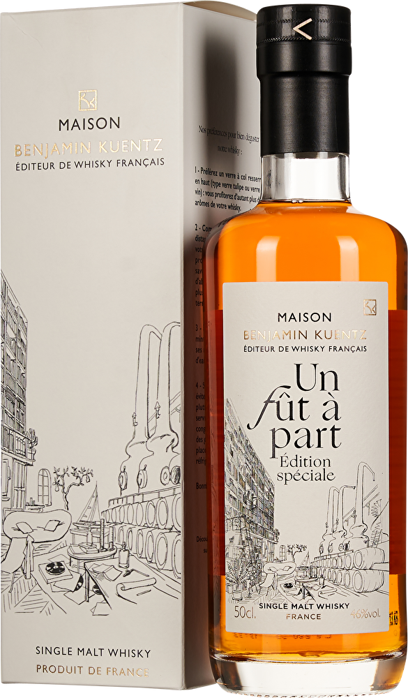 Maison Benjamin Kuentz Whisky Single Malt Un fût à part Cotes de Nuits Finish 0,5 Liter im Geschenkkarton