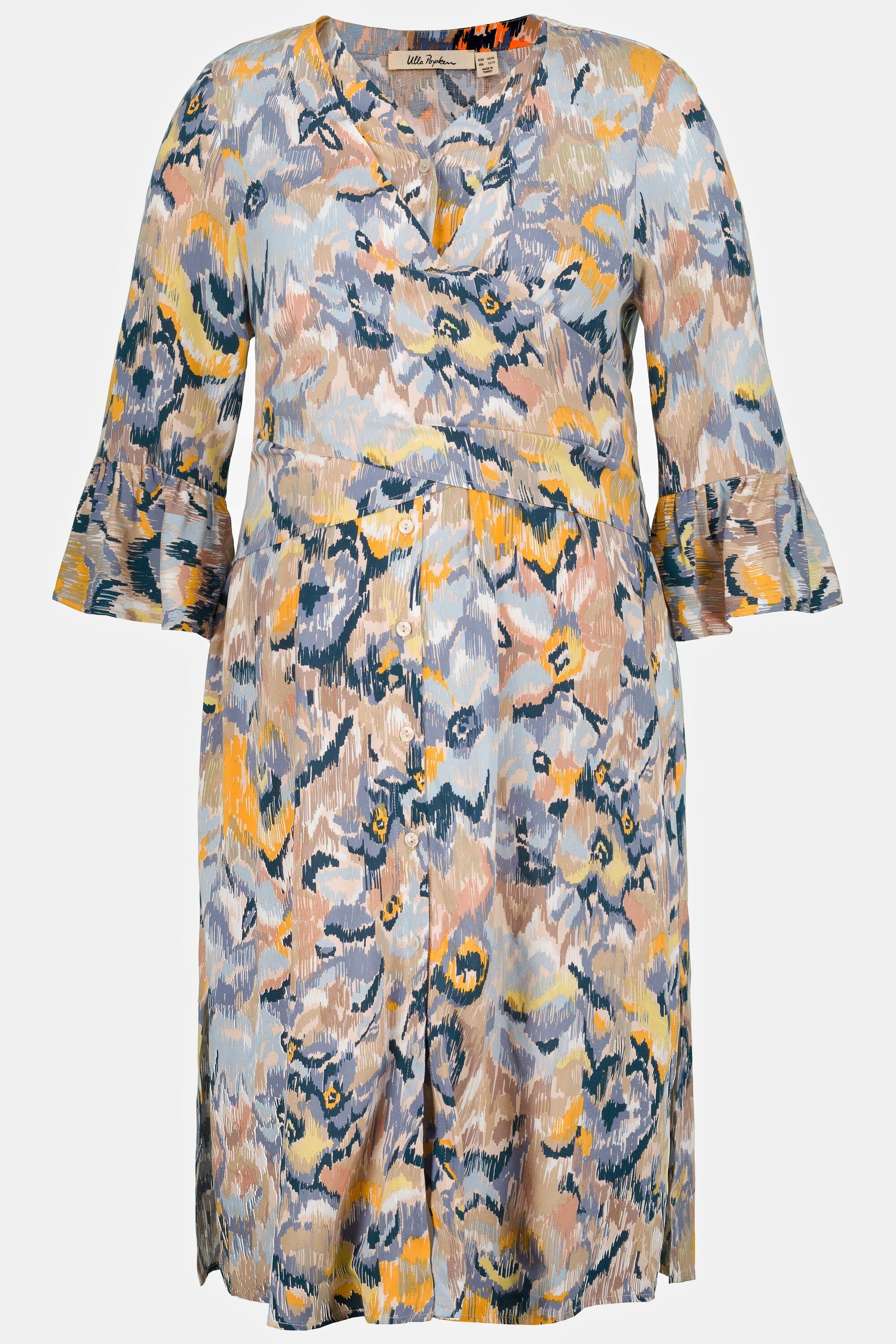 Ulla Popken Umstandsbluse Bellieva-Bluse Stillfunktion Wickeloptik Langarm