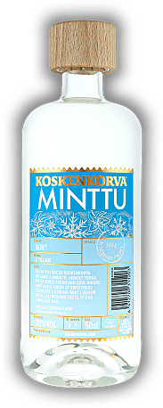 Koskenkorva Minttu 35% Pfefferminzlikör / Peppermint Liqueur Finland 0,5 Liter Koskenkorva Minttu 35% Pfefferminzlikör / Peppermint Liqueur Finland 0,5 Liter Finnischer Pfefferminzlikör. 0,5	 Liter - Vol 35%