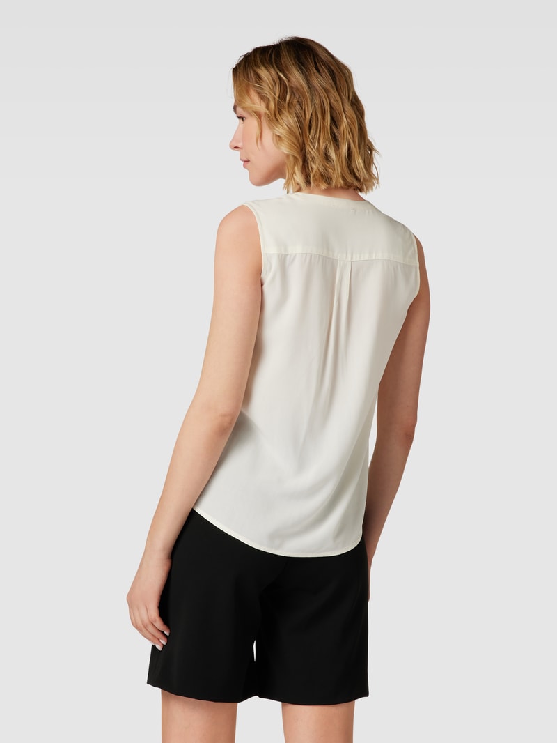 Blusentop aus reiner Viskose Modell 'Solid' in offwhite