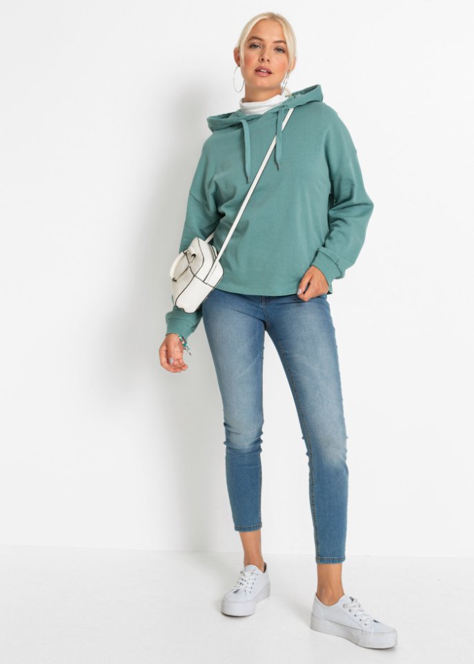 Oversized Kapuzensweatshirt aus Bio-Baumwolle