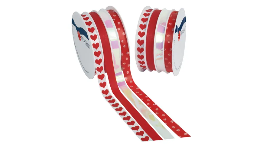 PRÄSENT Ringelband Herz-Motiv 24 m