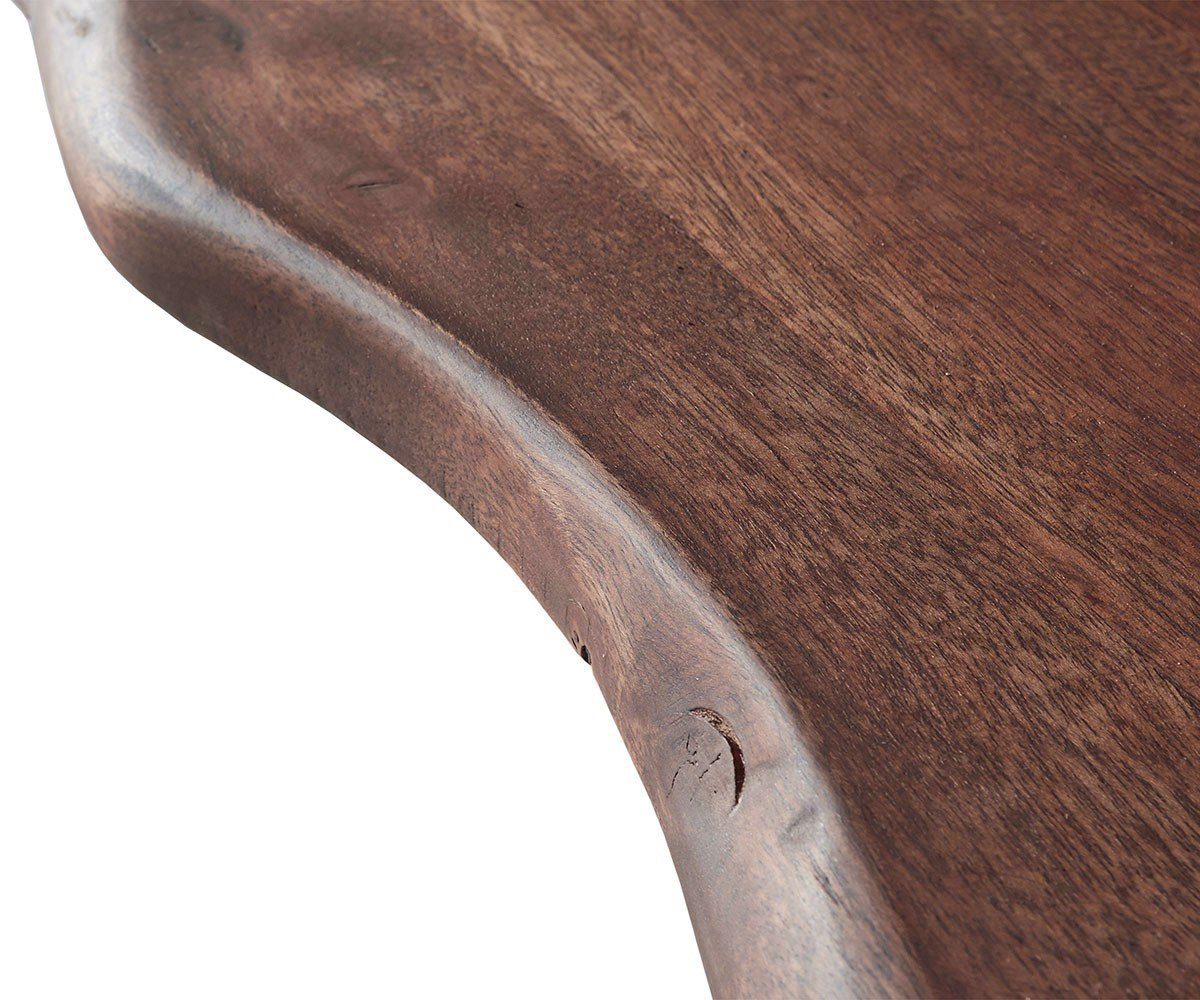 DELIFE Esstischplatte Edge, Akazie Braun 140x90cm Live-Edge