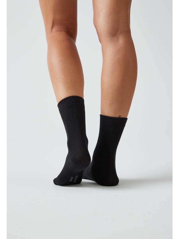 SNOCKS Tennissocken aus Bio-Baumwolle 4 Paar in Schwarz-Weiß günstig kaufen
