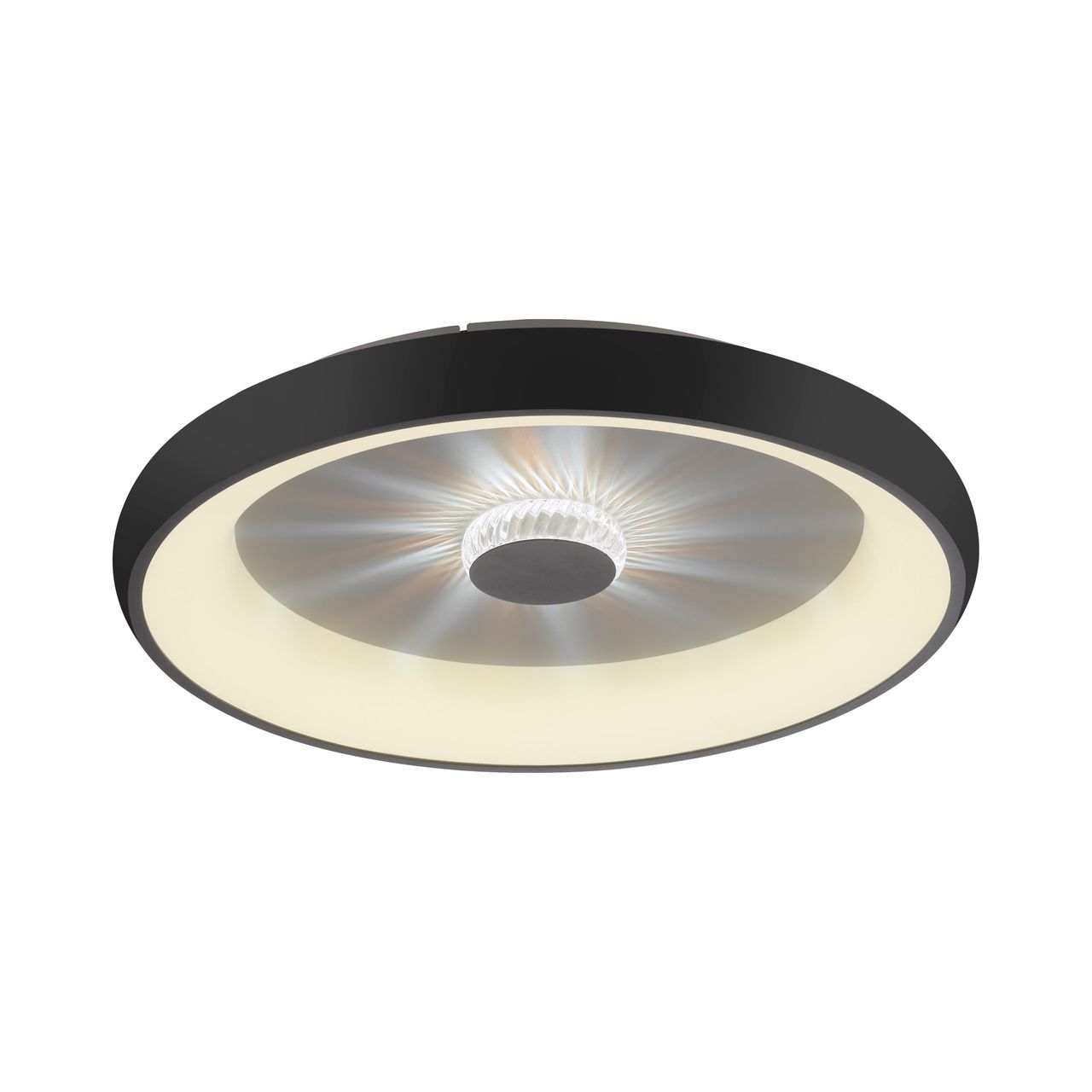 JUST LIGHT LED Deckenleuchte VERTIGO, CCT, dimmbar, Fernbedienung, Ø61,5 cm, Kristall-Effekt