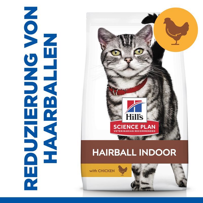 Hill's Trockenfutter Hill's Science Plan Hairball Indoor Adult mit Huhn 10 kg