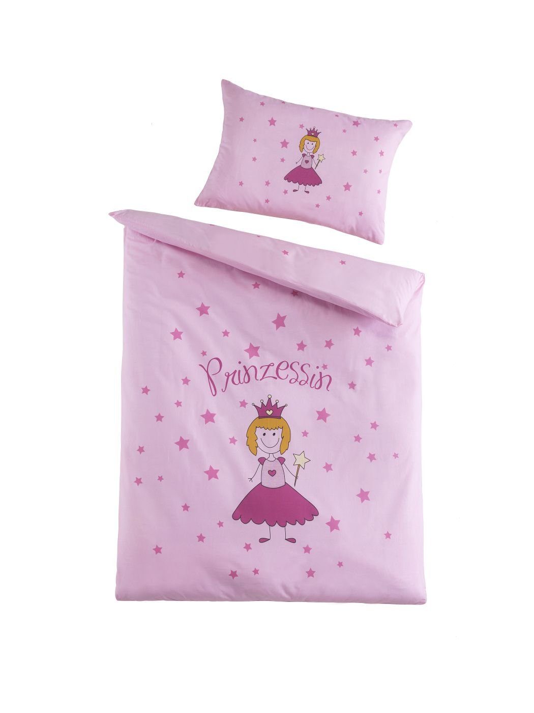 Babybettwäsche Bettwäsche 100 cm x 135 cm Prinzessin Rosa, soma, Baumwolle, 2 teilig, baby bettwäsche set 100x135 sale bettwäsche baby 100x135