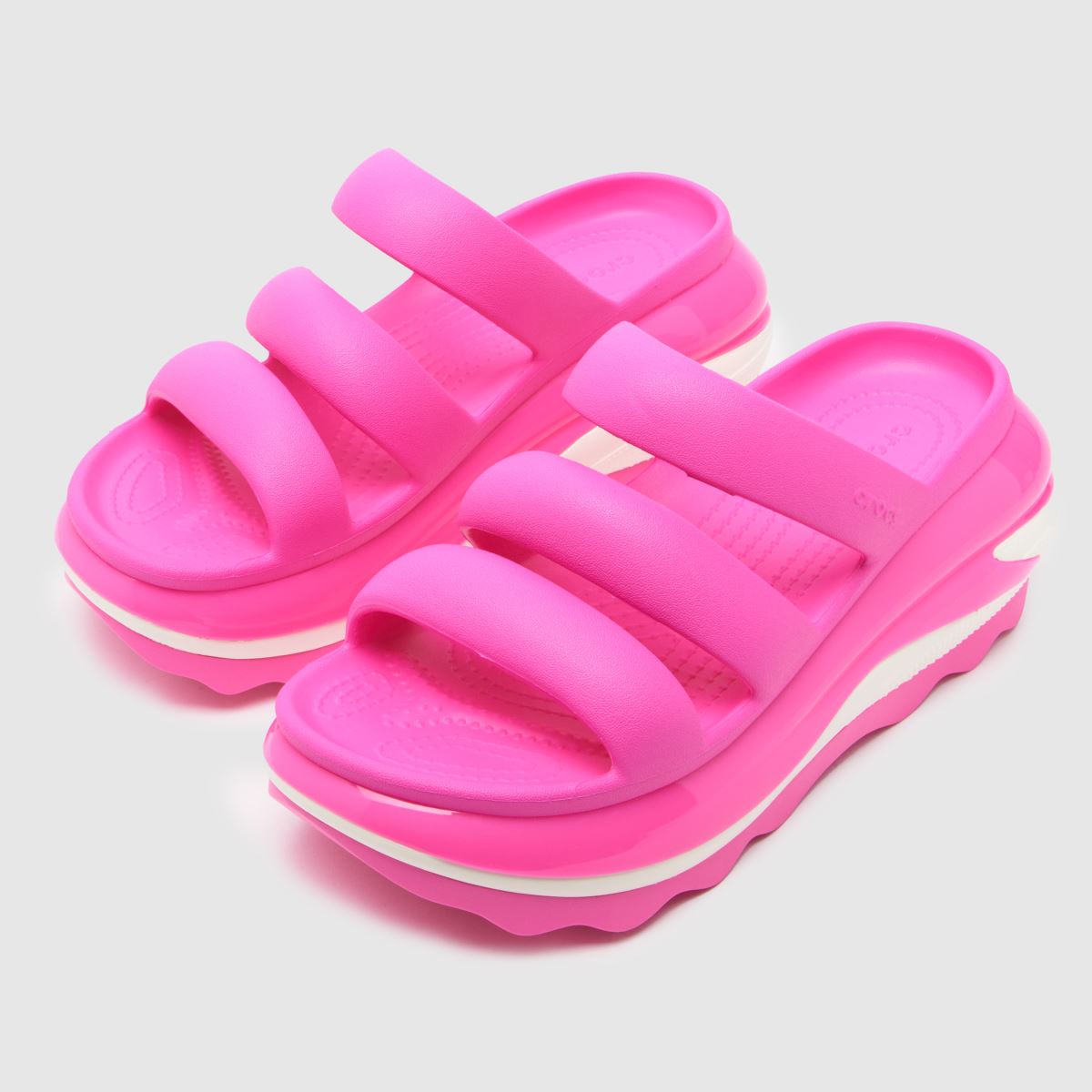 Crocs Mega Crush hárompántos szandál rózsaszínben