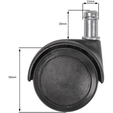 KADIMA DESIGN Stuhlrolle Premium Hartbodenrollen: langlebig & leichtgleitend, keine Schlieren
