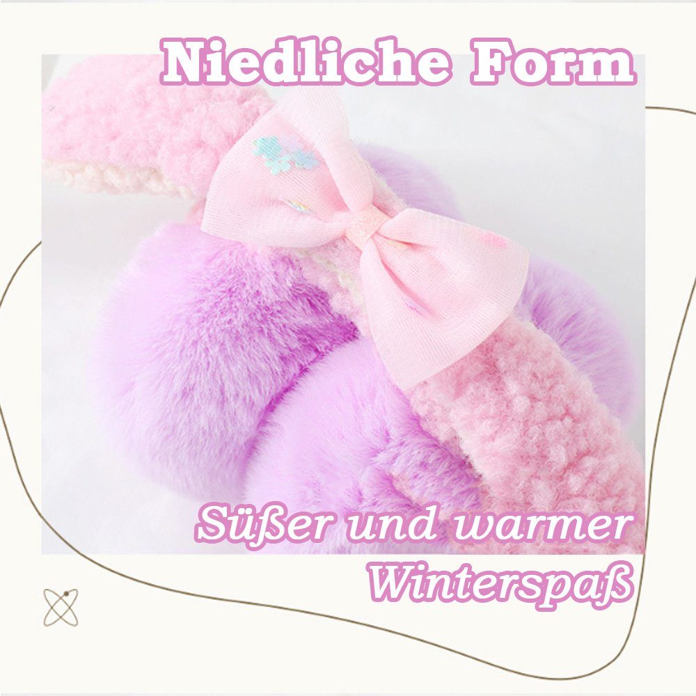aikidio Ohrenwärmer Faltbare Plüsch-Ohrenwärmer Damen (1-St) (1-St) Winter Earmuffs Kälteschutz Winterzubehör für Frauen Mädchen
