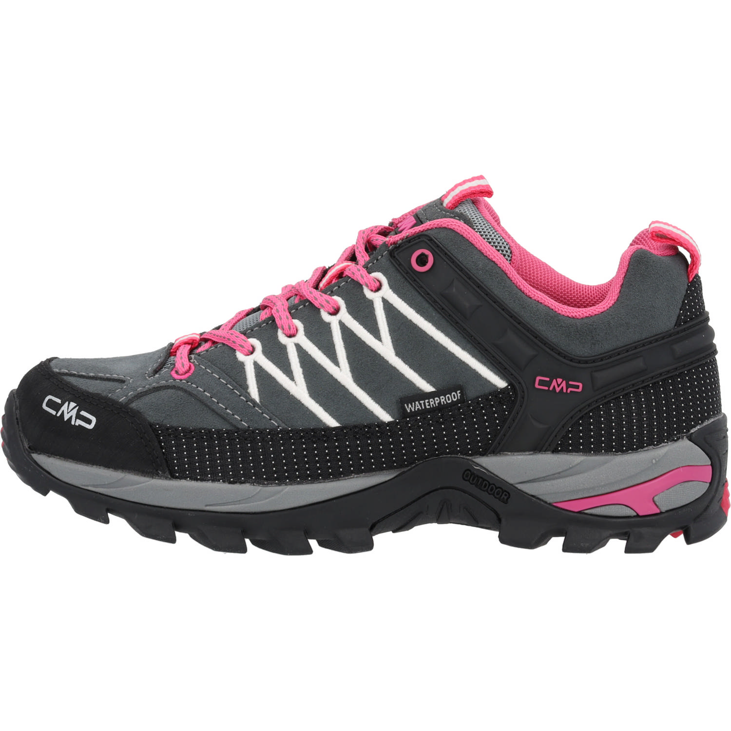 CMP Rigel Low Trekking WP 3Q13246, Trekkingschuhe, Damen, GREY-FUXIA-ICE