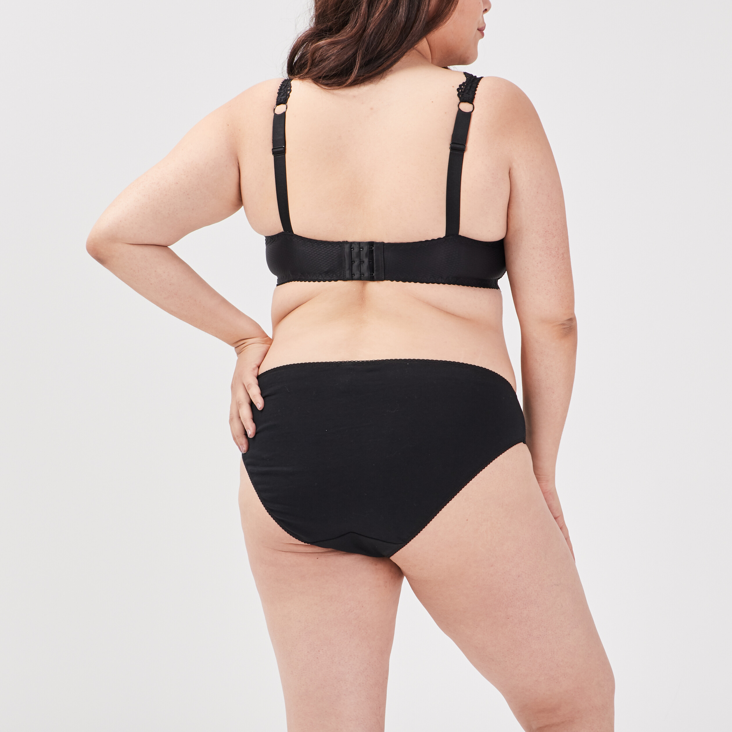 Culotte empiècements dentelle noir femme grande taille | La Halle