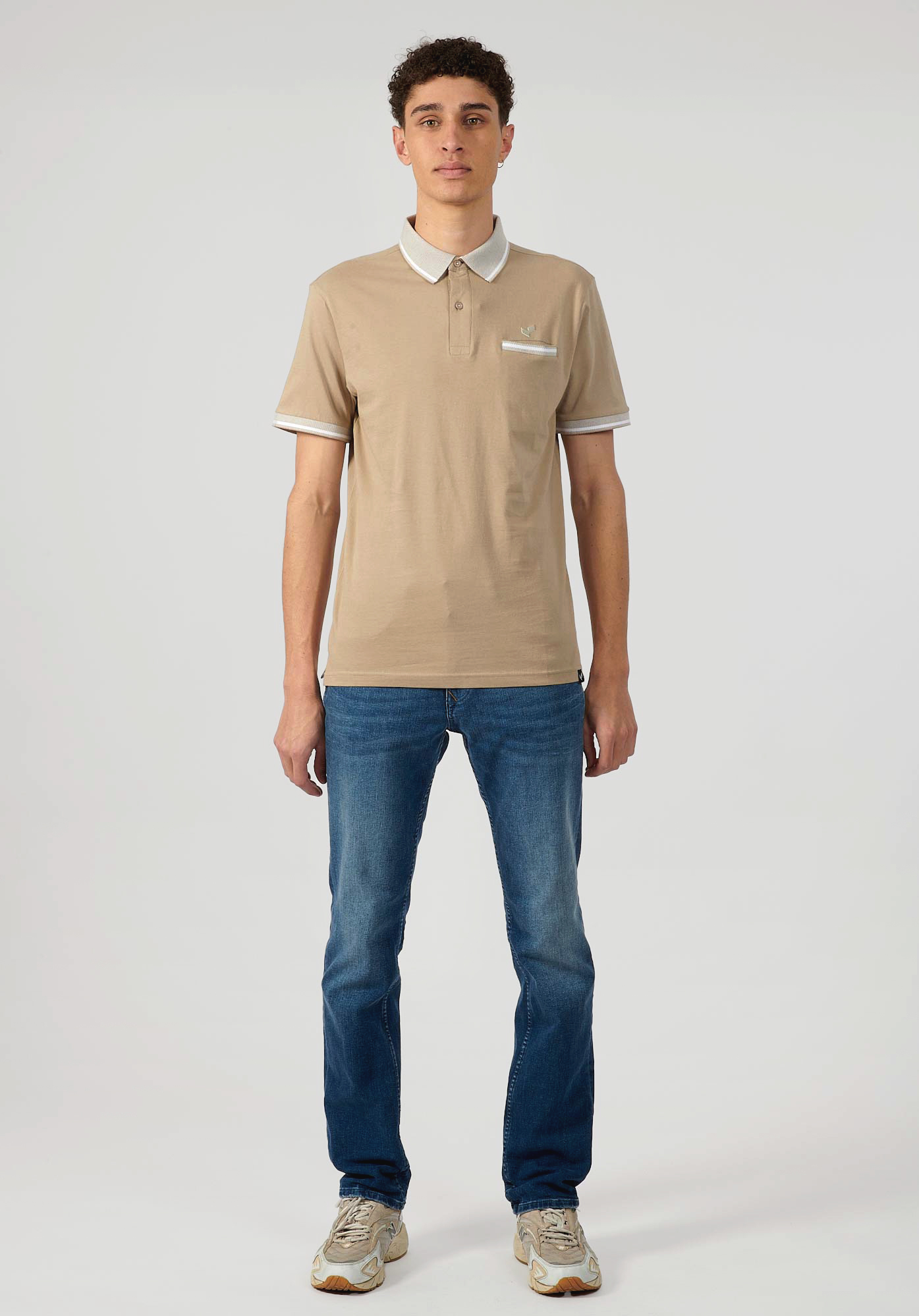 CHUN   Polo beige Homme en 100% coton