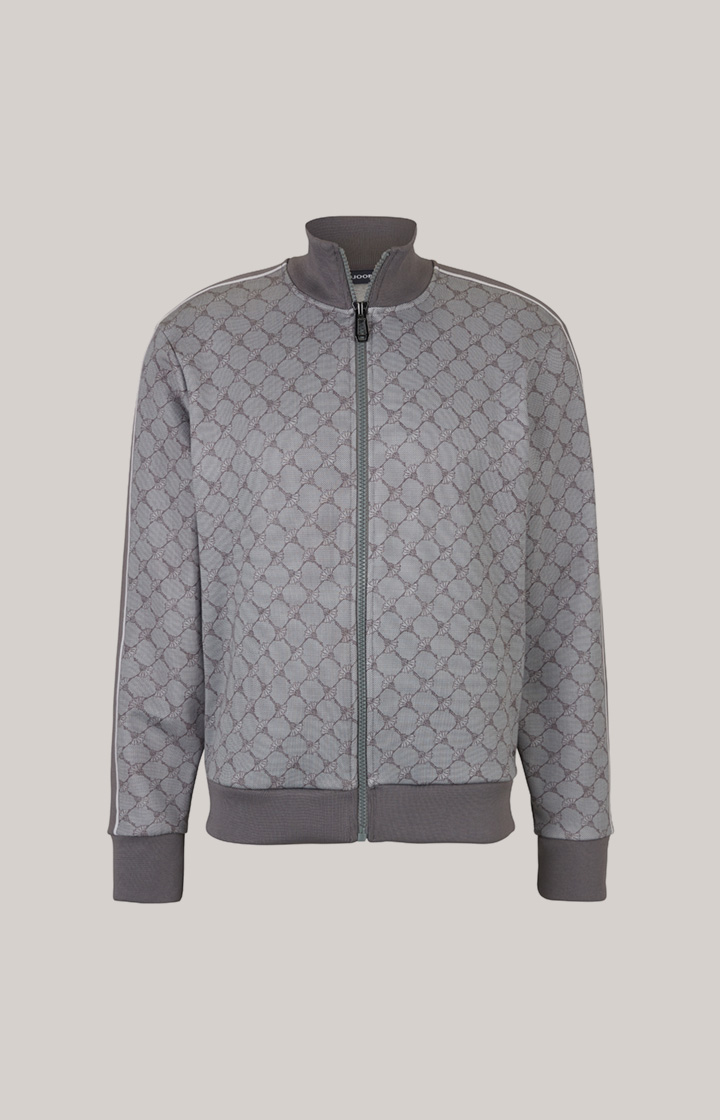 Cornflower-Sweatjacke Tayfun in Grau gemustert