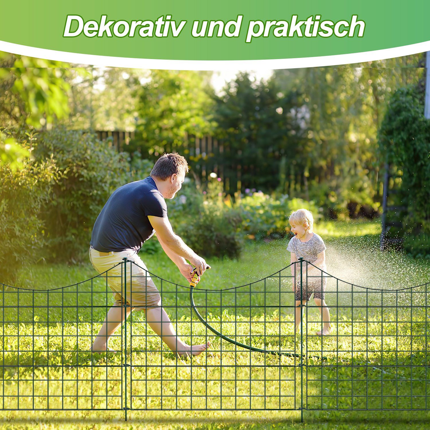 Gimisgu Gartenzaun Teichzaun Gartenzaun Campingzaun Oberbogen Garden Garten Draht