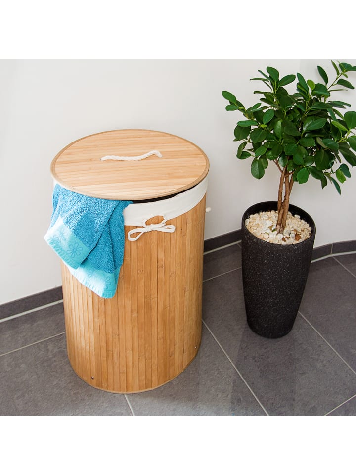 relaxdays 2x Wäschekorb in Natur/ Weiß - Je 80 l günstig kaufen onesize