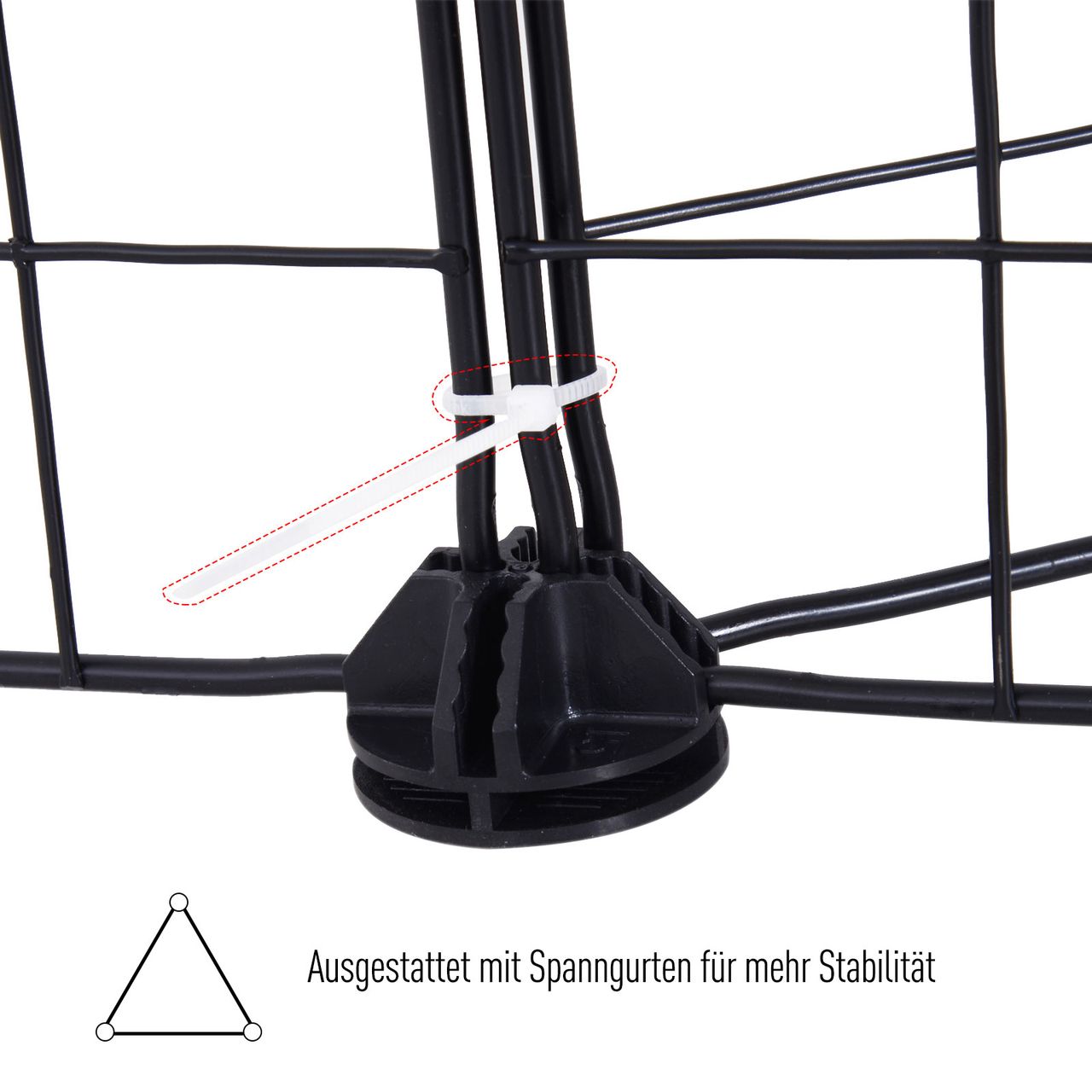PawHut Freilaufgehege Laufstall Käfig für Kleintiere Metallgitter umformbar