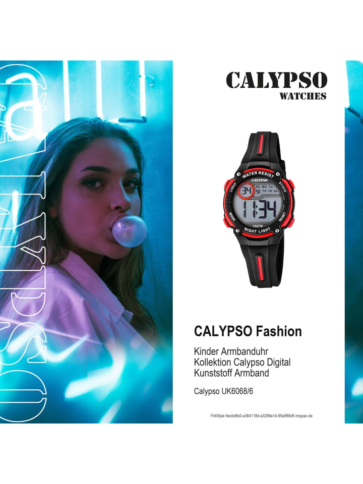 Calypso Digital-Armbanduhr Calypso Digital schwarz mittel (ca. 33mm) günstig kaufen onesize
