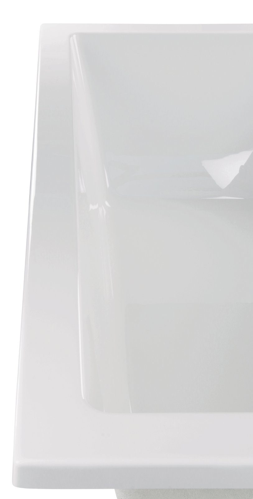 aquaSu Badewanne liDano, (1-tlg), Weiß, 200 x 90 cm, Acryl, Rechteckbadewanne, 801768