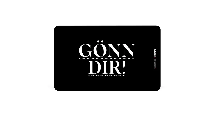 Design@Home Frühstücksbrettchen Gönn dir schwarz/ weiß