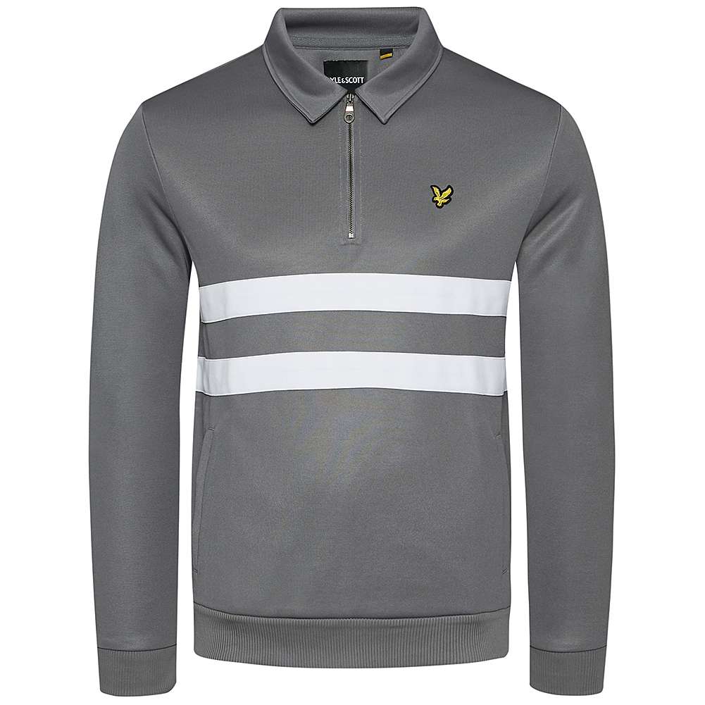Lyle & Scott Wide Stripe 1/4 Zip Herren Sweatshirt ML1415V-W402