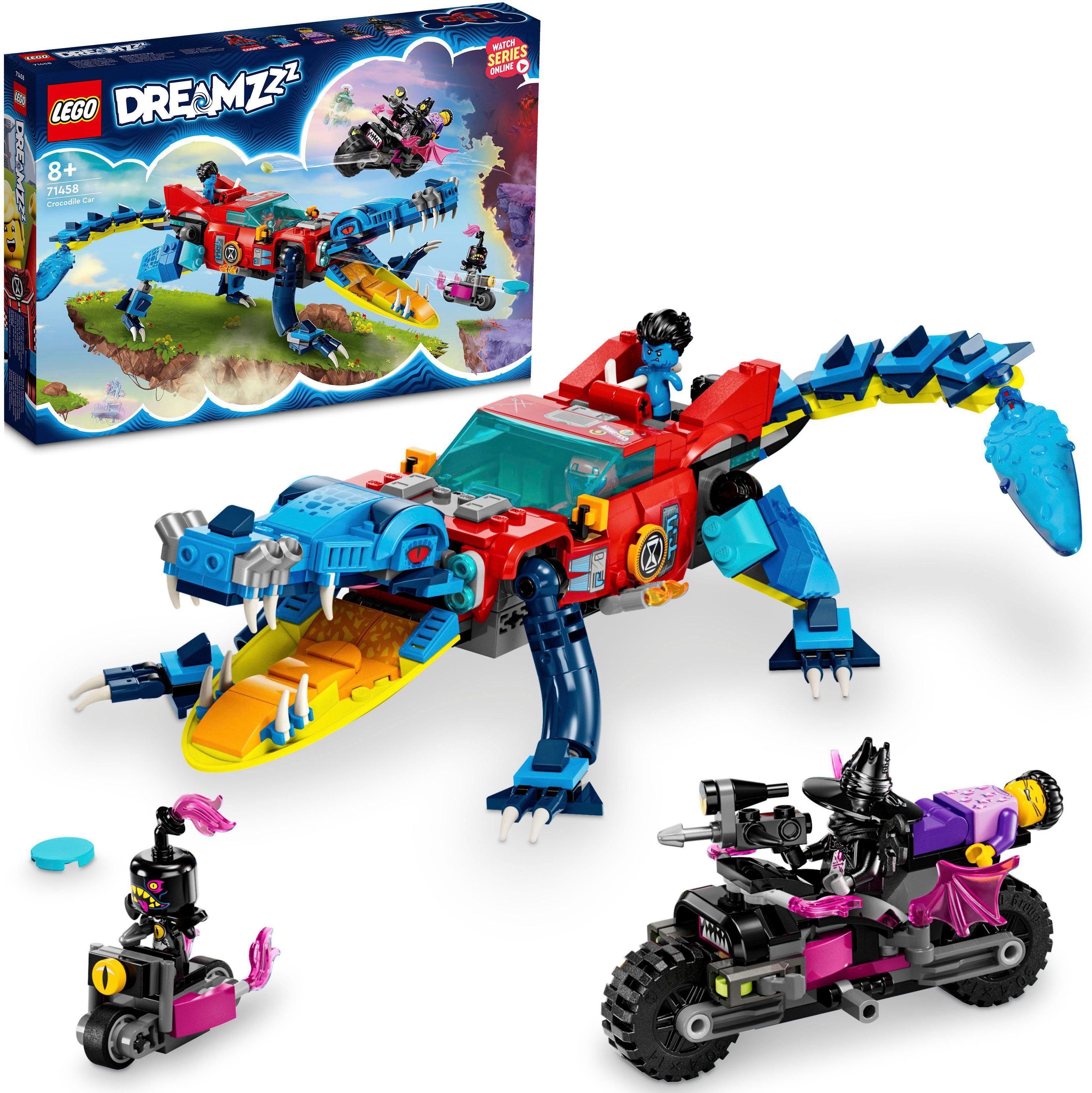 LEGO® Konstruktionsspielsteine Krokodilauto (71458), LEGO® DREAMZzz™, (494 St), Made in Europe