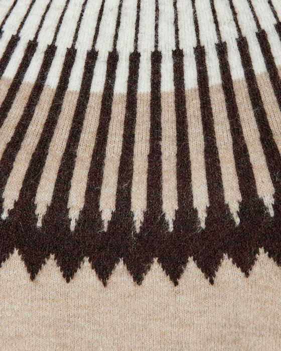 Pull maille jacquard ethnique