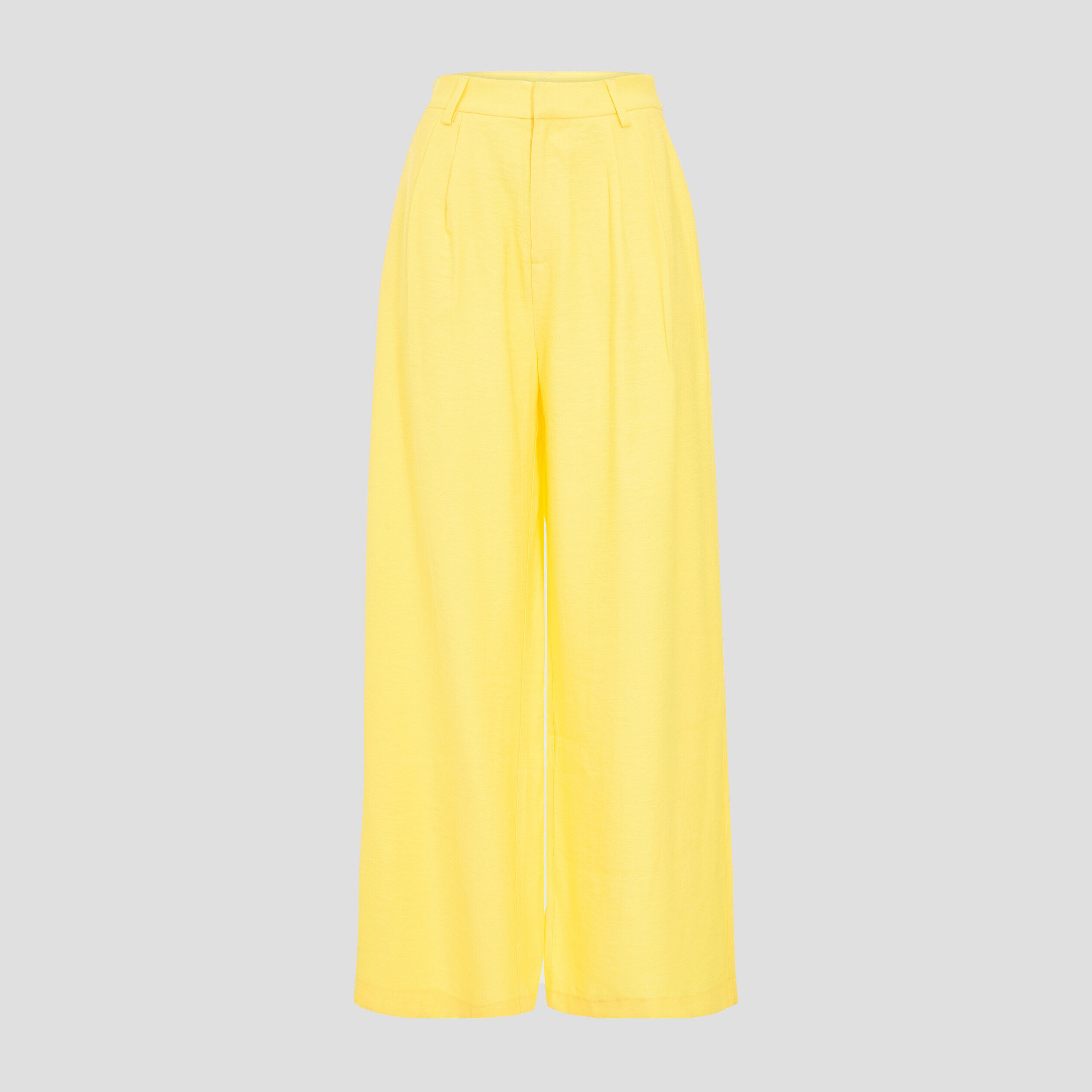 Pantalon jambes larges jaune fluo femme | Cache Cache