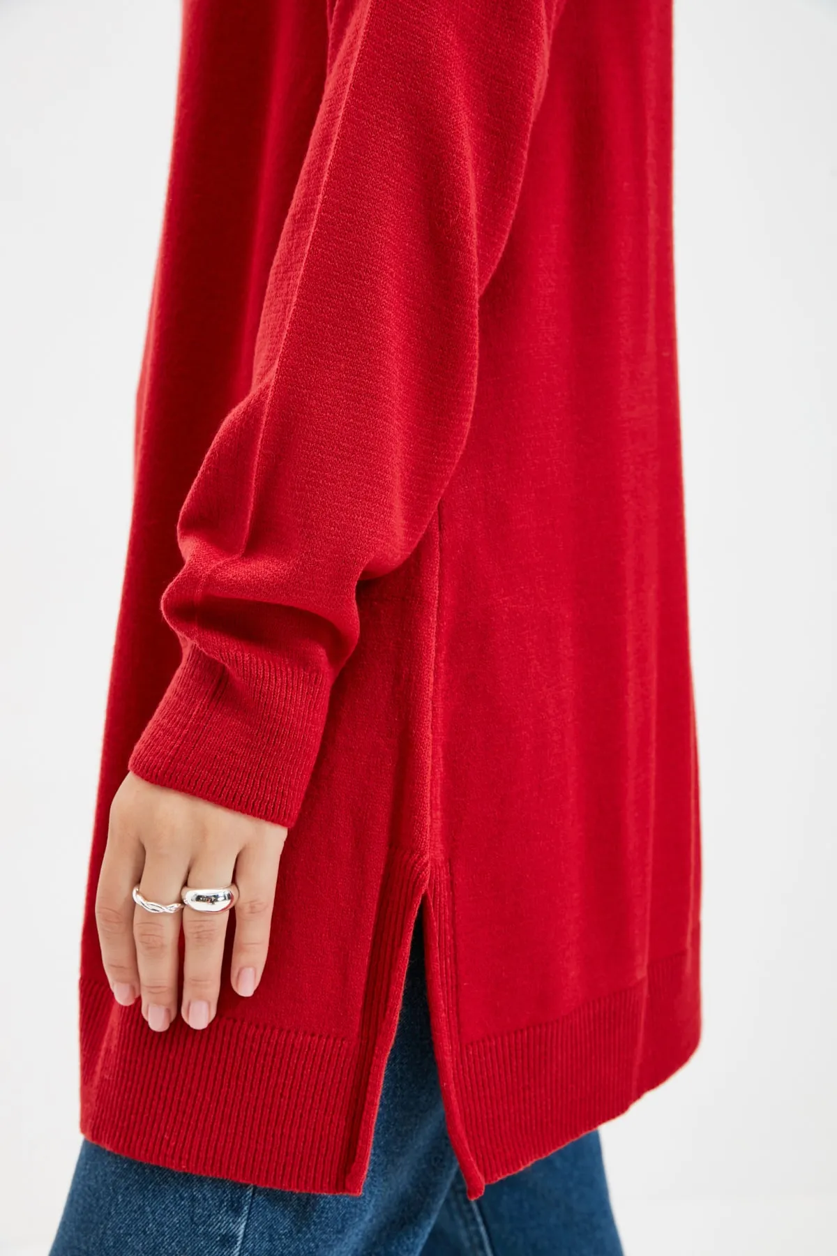 Trendyol Modest  Roter Strickpullover TCTAW22AK0010