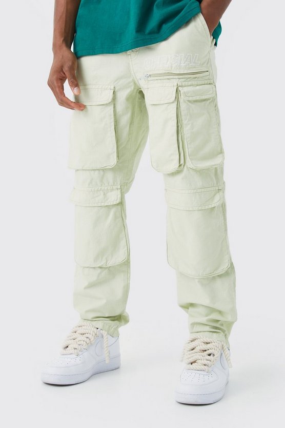 Cargo Ripstop-Hose mit geradem Bein und Logo