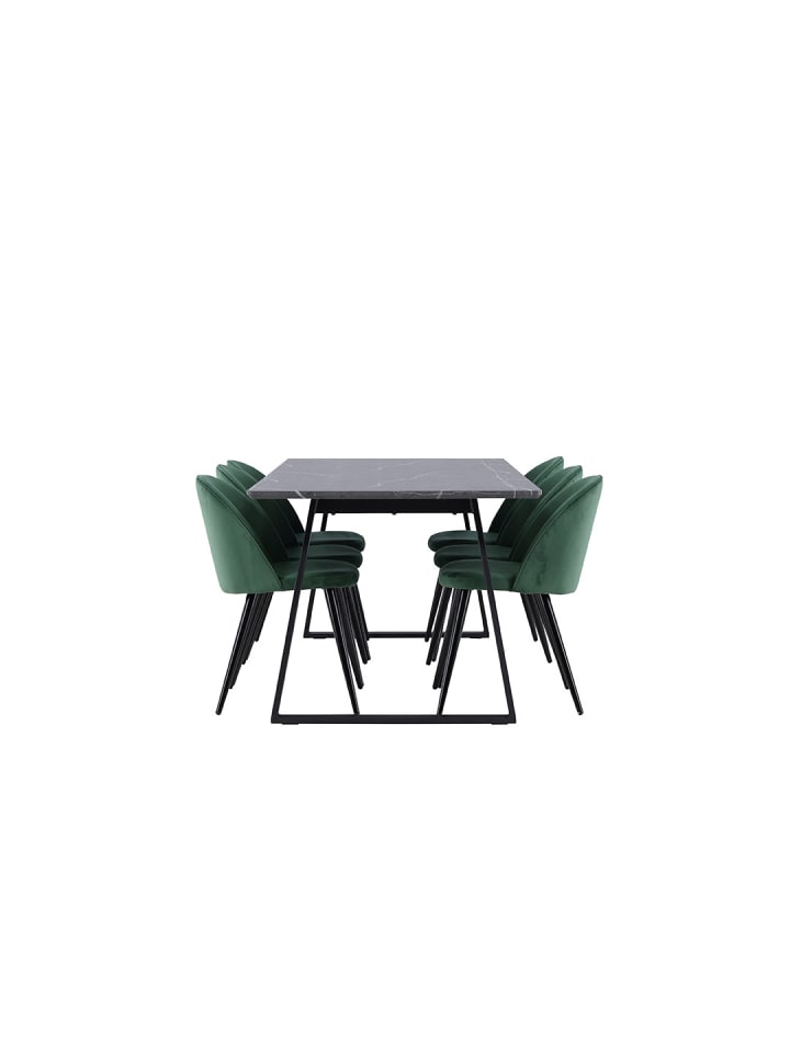 ebuy24 Essgruppe Malaga (7-teilig) Grün 200 x 90 cm günstig kaufen onesize