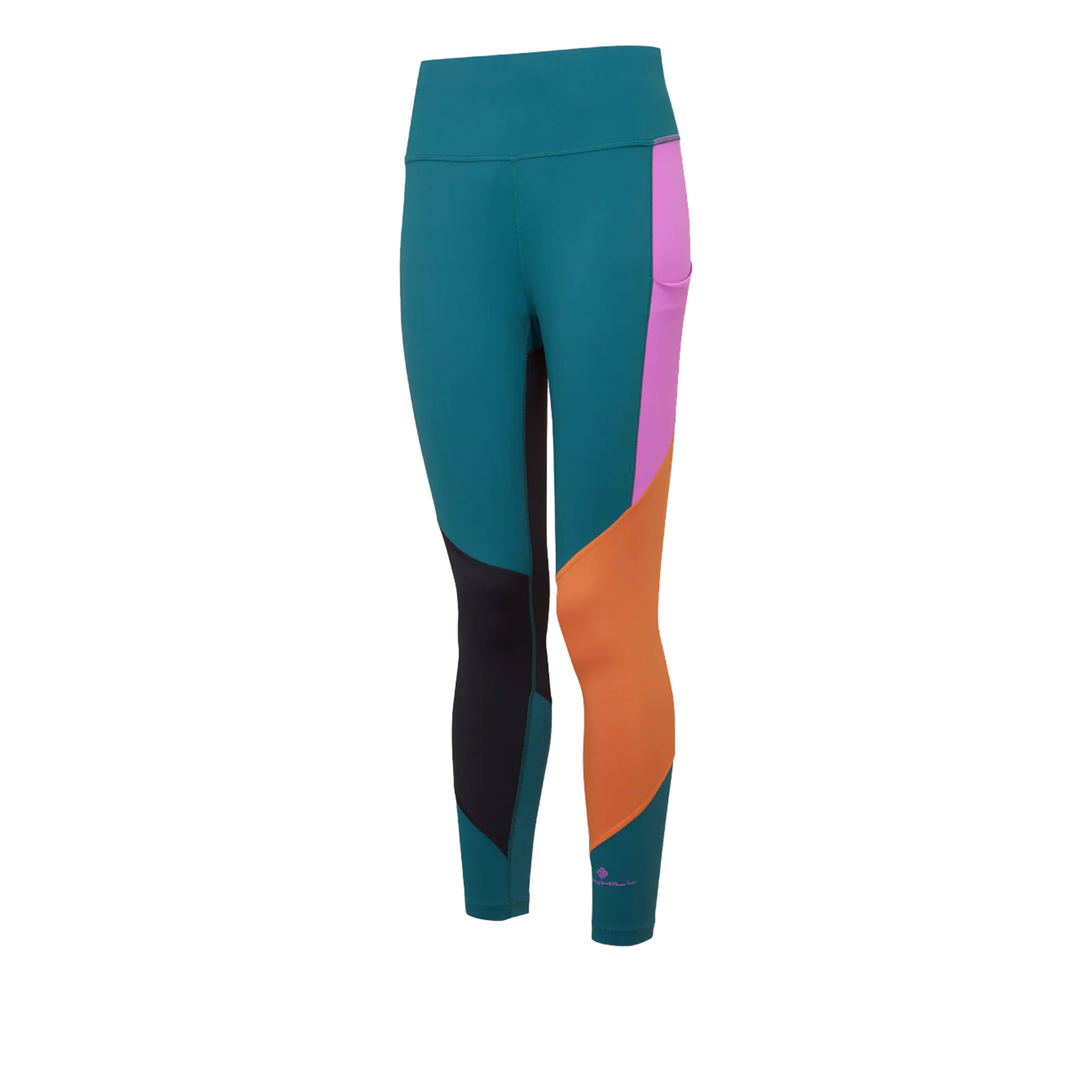 Tech Crop Lauftight Damen - Petrol, Mehrfarbig