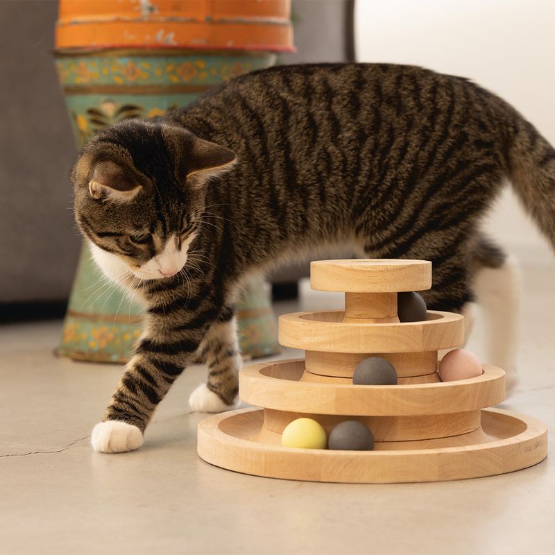 Designed by Lotte Holz-Spielturm Mia für Katzen