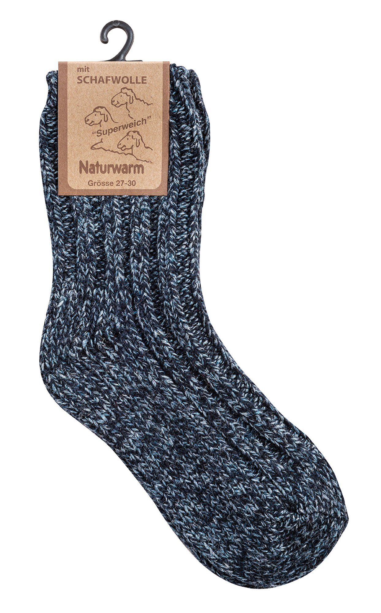 FussFreunde Norwegersocken 3 Paar weiche Norwegersocken, Söckchen mit Wolle für Babys & Kinder