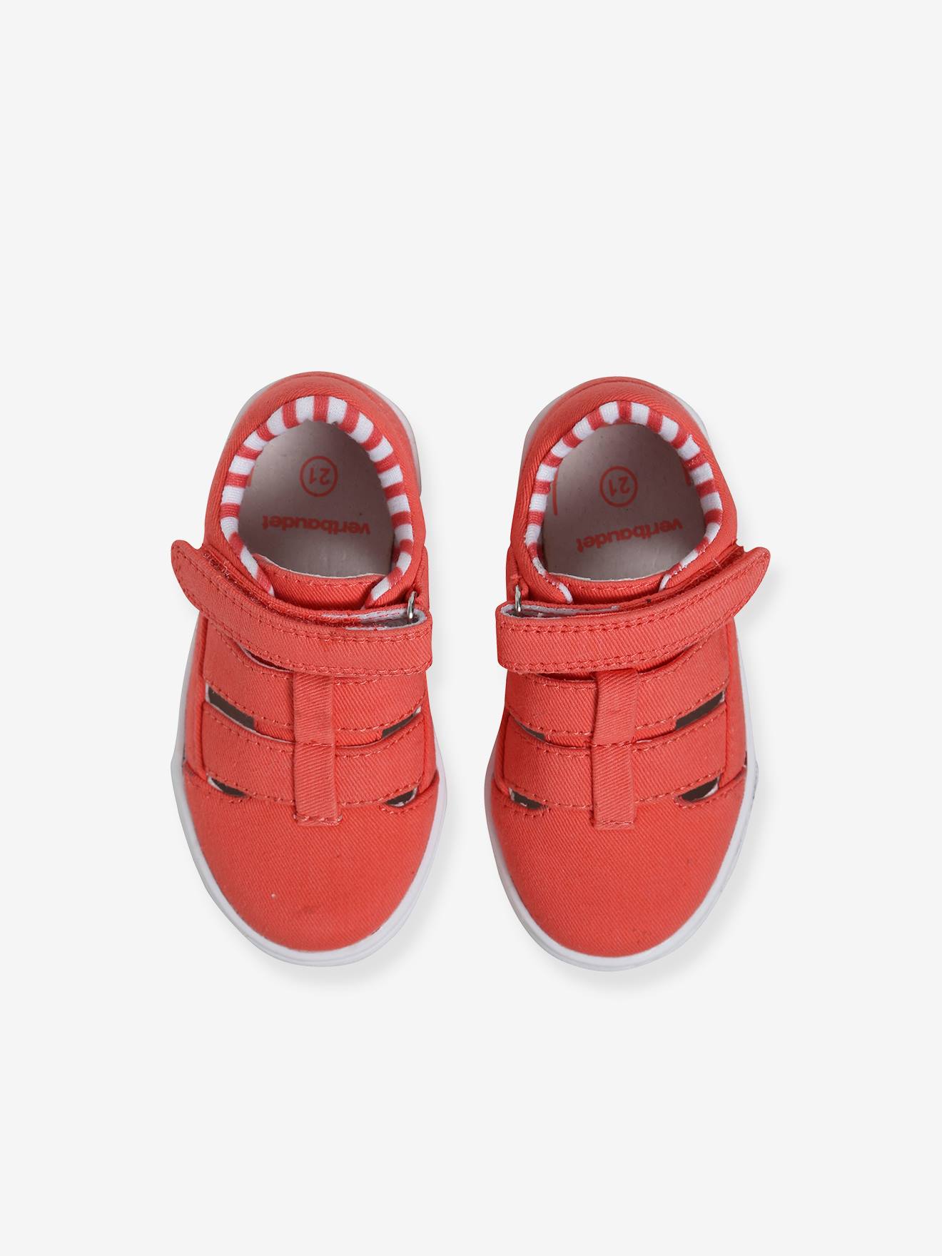 Salomés en toile bébé fille corail
