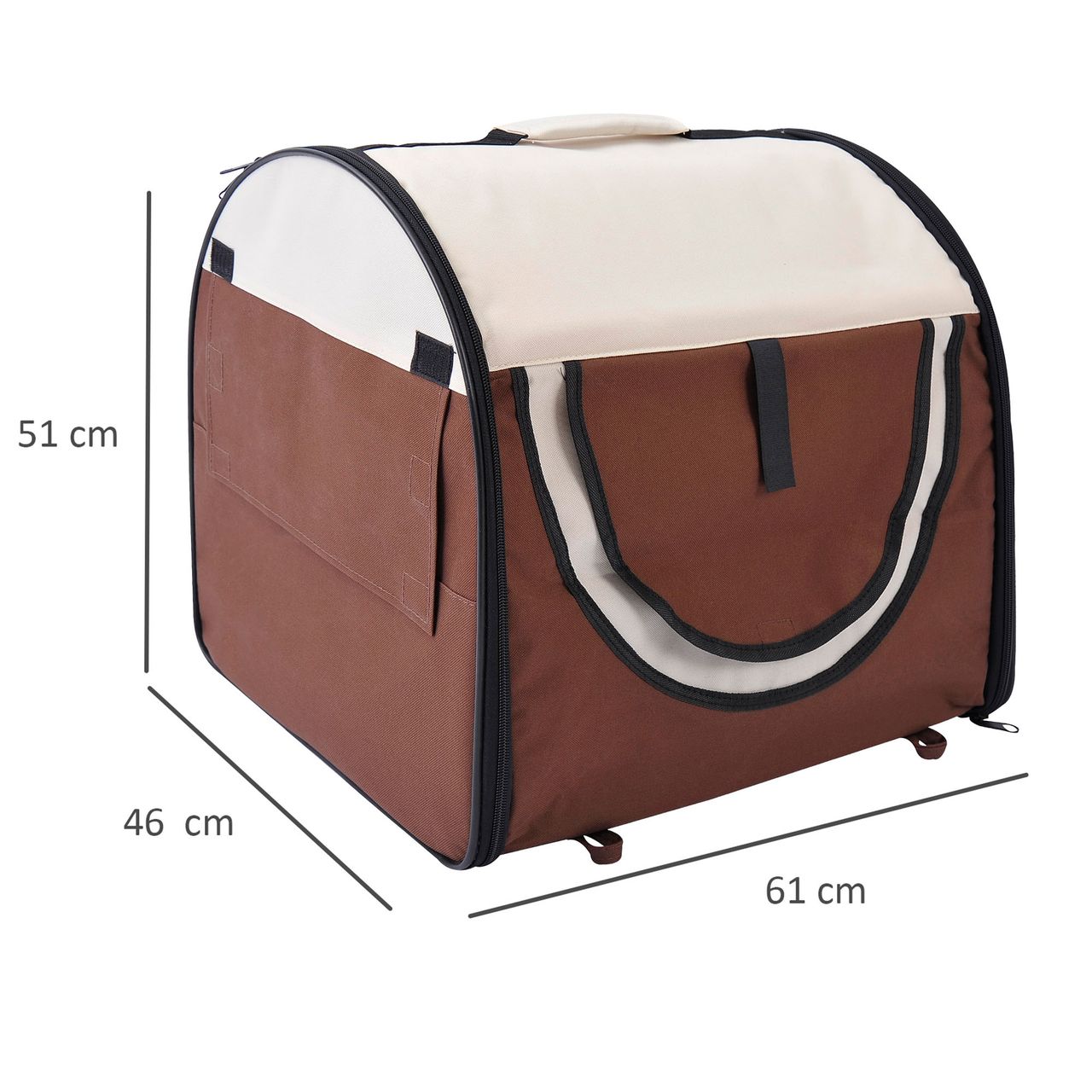 PawHut Hundebox faltbare Hundetransportbox Haustierrucksack 61 x 46 x 51 cm