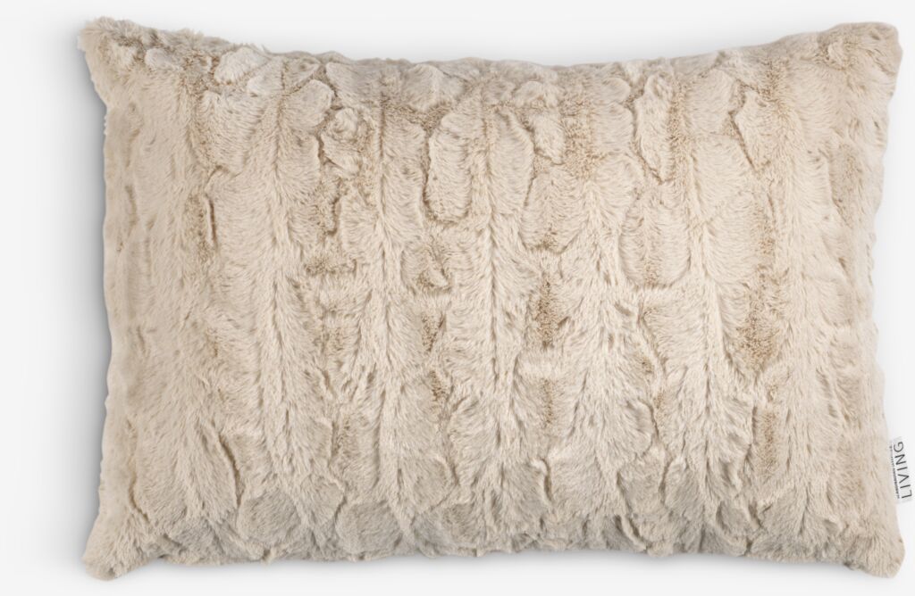 Almofada de pele sintética MOSQUITO BLOOM 35x50 bege