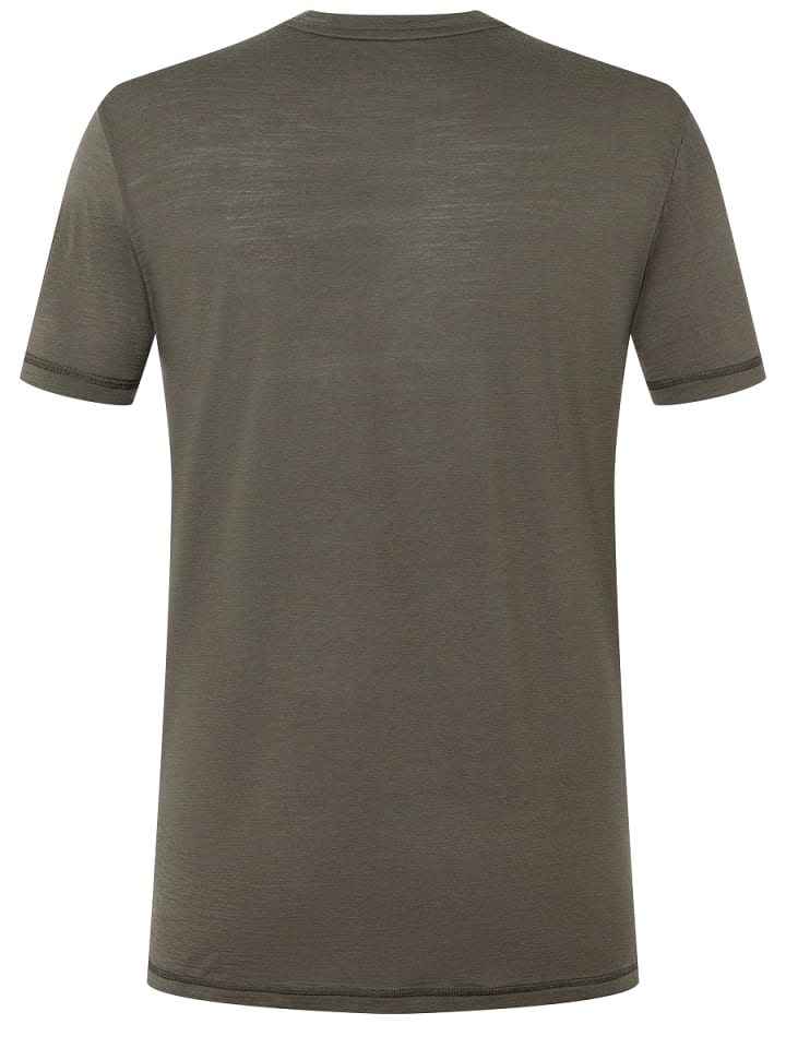 super.natural Merino T-Shirt GRID LOGO in braun günstig kaufen
