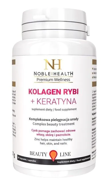 Noble Health kapsule ribljeg kolagena i keratina 60 kapsula