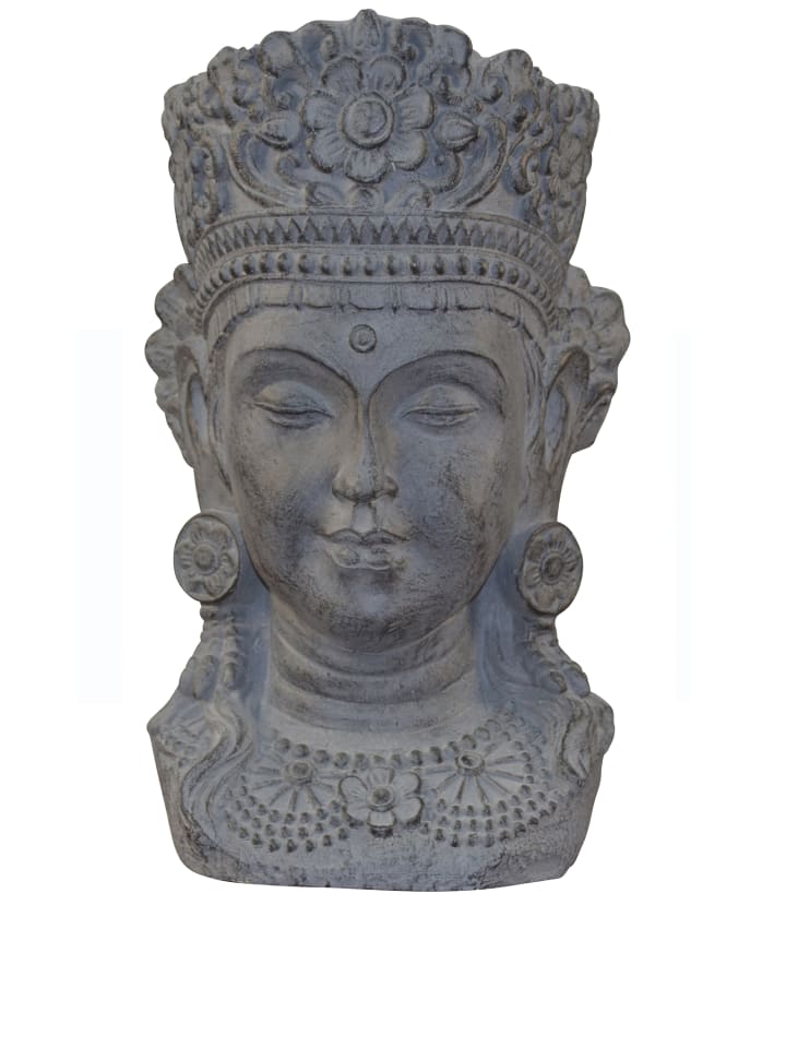 möbel-direkt Pflanzgefäß Buddhakopf in grau günstig kaufen 1 Stück