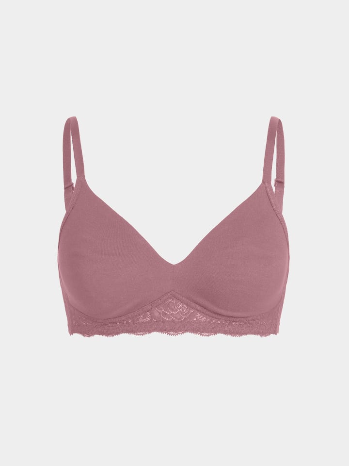 Erlich Textil  T-Shirt BH ELISABETH in mauve günstig kaufen