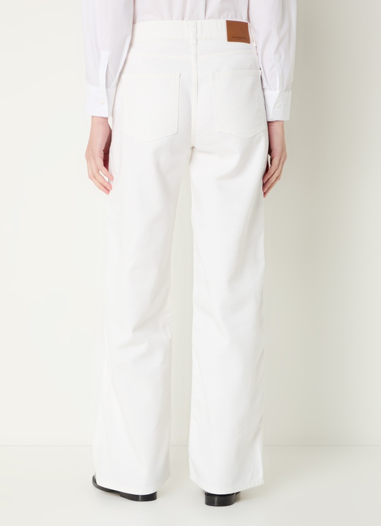 Džínsy Claudie Pierlot s vysokým pásom a širokými nohavicami z lyocellu s farebným praním