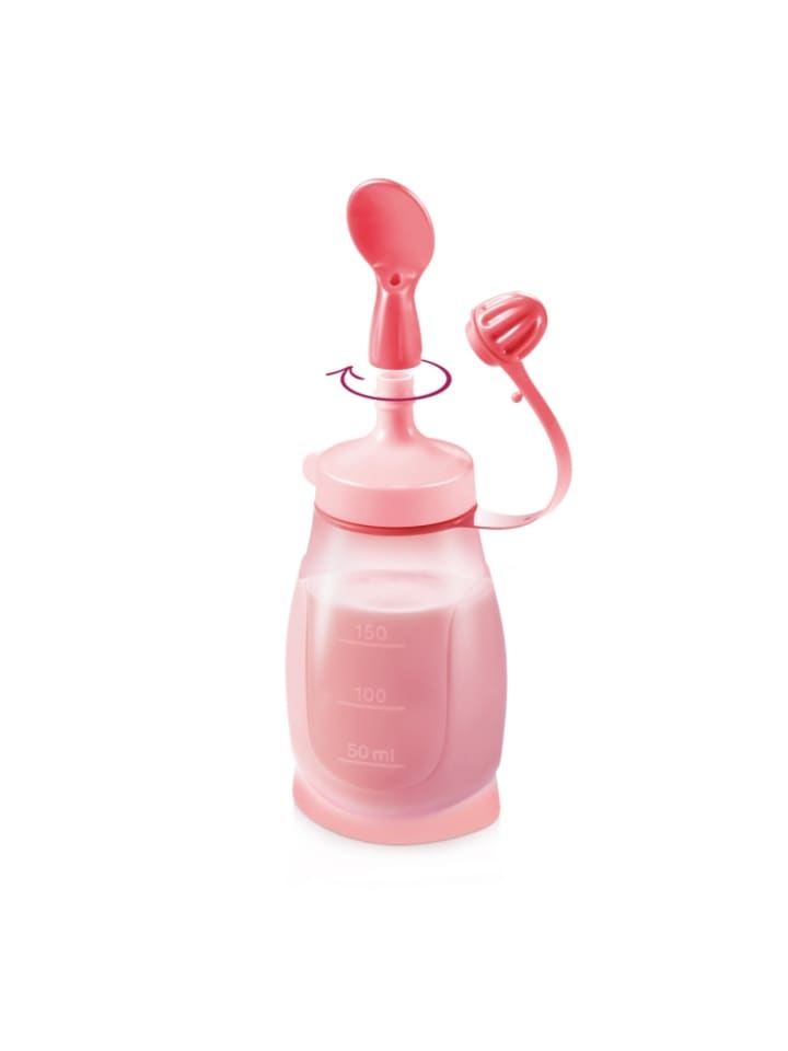 Tescoma Biegsame Trinkflasche und Löffel PAPU PAPI in rosa günstig kaufen 200 ml