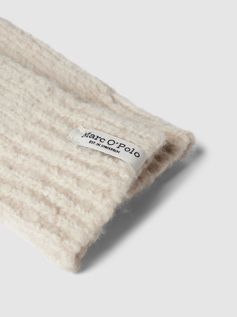 Handschuhe aus Woll-Mix mit elastischem Bund in offwhite